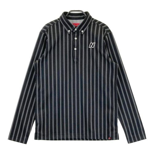 サイズ：5 NEW BALANCE GOLF ニューバランス  長袖シャツ ボタンダウン チェック柄 ブラック系 [240101454218] ゴルフウェア メンズ ストスト NEW BALANCE GOLF ニューバランス 長袖シャツ ボタンダウン