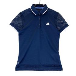 サイズ：M ADIDAS GOLF アディダスゴルフ GM0780 ニット ジップパーカー  ネイビー系 [240101475155] ゴルフウェア レディース ストスト 新品】ADIDAS GOLF アディダスゴルフ GM0780 ニット ジップ