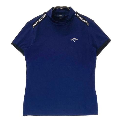CALLAWAY キャロウェイ ハイネック 半袖Tシャツ ビックロゴ ネイビー系