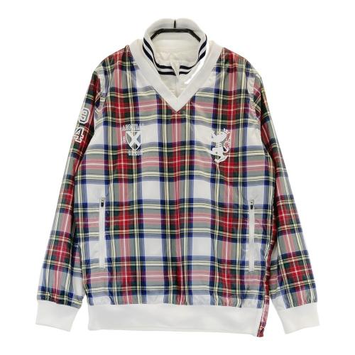 正規代理店 アドミラル ADMIRAL Vネック チェック ウール混 ニットセーター レディースウェア
