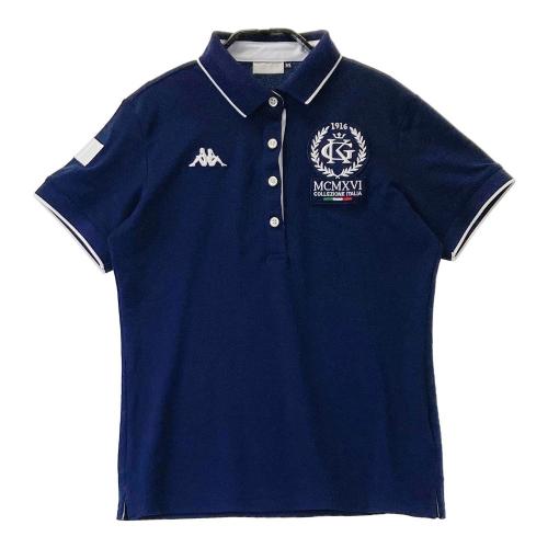 KAPPA GOLF カッパゴルフ 長袖ポロシャツ 総柄 ブラック系