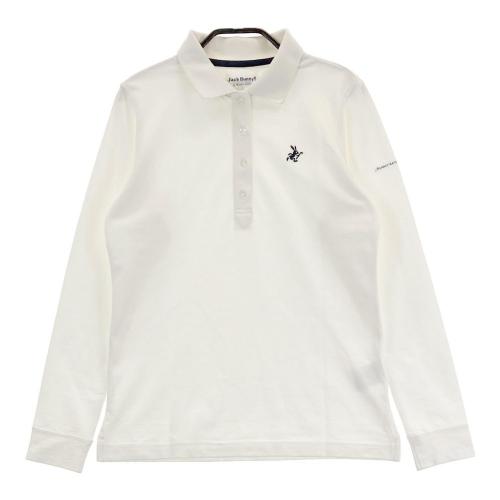 JACK BUNNY ジャックバニー モックネック 長袖Tシャツ ロゴ柄 ホワイト