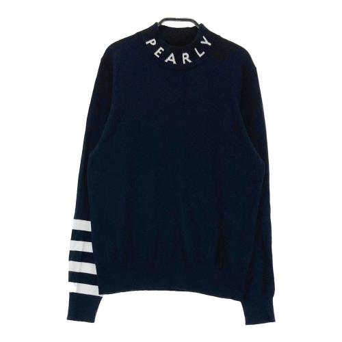 サイズ：1 PEARLY GATES パーリーゲイツ  モックネック ニット 長袖ワンピース ボーダー柄 レッド系 [240101474840] ゴルフウェア レディース ストスト PEARLY GATES パーリーゲイツ モックネック ニット 長袖