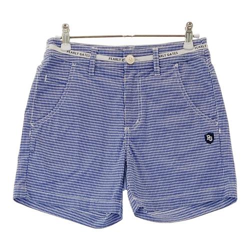 PEARLY GATES パーリーゲイツ ショートパンツ チェック柄 ブルー系
