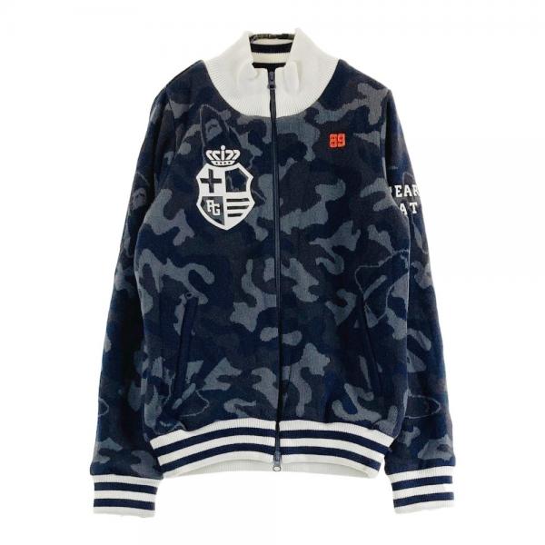 サイズ：0 PEARLY GATES パーリーゲイツ  ニットジャケット カモフラ グレー系 [240101455815] ゴルフウェア レディース ストスト PEARLY GATES パーリーゲイツ ニットジャケット カモフラ グレー
