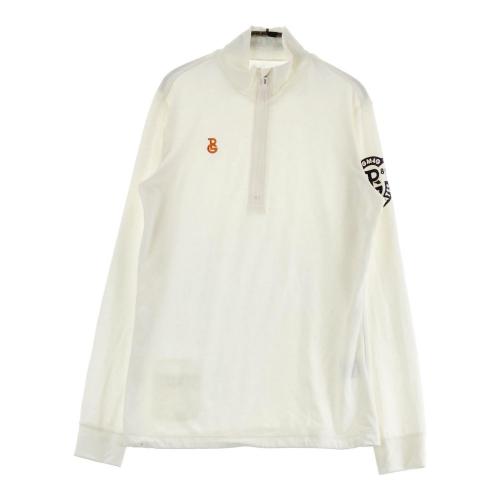 サイズ：40 MARK&LONA マークアンドロナ  長袖ハーフジップTシャツ  ホワイト系 [240101445754] ゴルフウェア レディース ストスト サイズ：40 MARK&LONA マークアンドロナ 長袖ハーフジップT
