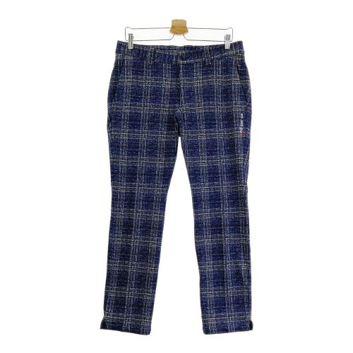 未使用　and per se ネイビー 裏起毛パンツ AND PER SE アンパスィ 裏起毛 ストレッチパンツ ネイビー系