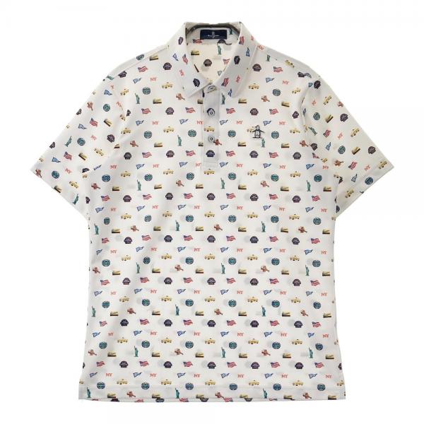 MUNSING WEAR マンシングウェア 半袖ポロシャツ アメリカ 総柄