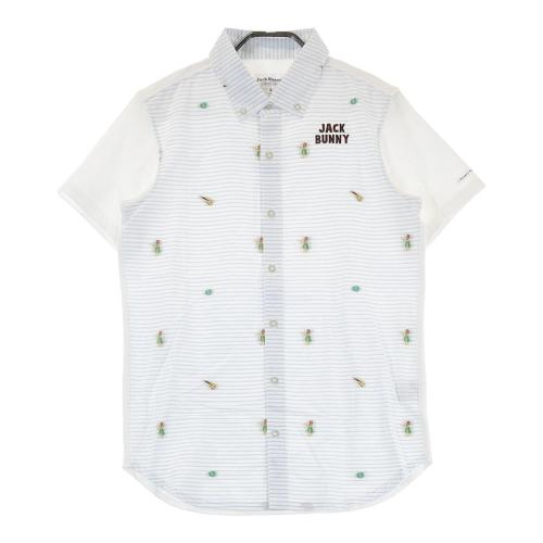 ジャックバニー Jack Bunny 半袖ポロシャツ　ボーダー ハニカムメッシュ 半袖ポロシャツ ＜ドットボーダー柄＞ | Jack