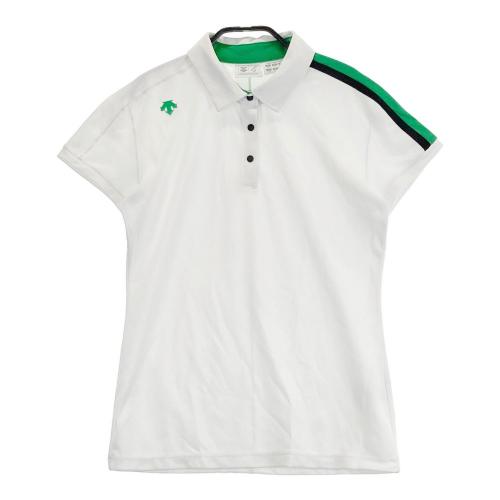 サイズ：M DESCENTE GOLF デサントゴルフ ナショナルチームモデル 半袖ポロシャツ  ホワイト系 [240101439674] ゴルフウェア レディース ストスト DESCENTE GOLF デサントゴルフ 半袖ポロシャツ ホワイト系