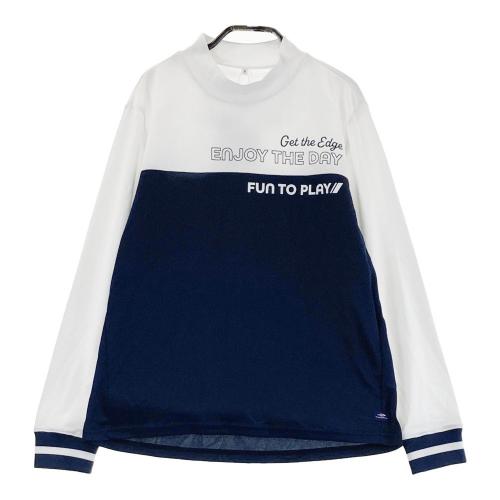 サイズ：42 CHERVO シェルボ  タートルネック長袖Tシャツ 起毛  ネイビー系 [240101426150] ゴルフウェア レディース ストスト CHERVO シェルボ タートルネック長袖Tシャツ 起毛 ネイビー系