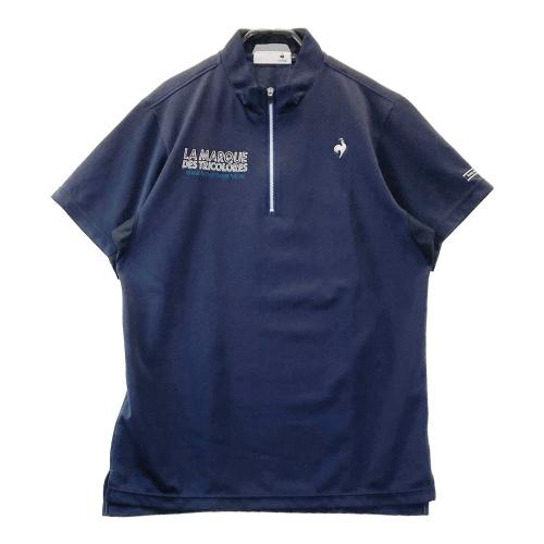 【未使用】le coq sportif　ハーフジップ ゴルフシャツ　L　ネイビー le coq golf ルコックゴルフ 半袖 ハーフジップ シャツ ネイビー