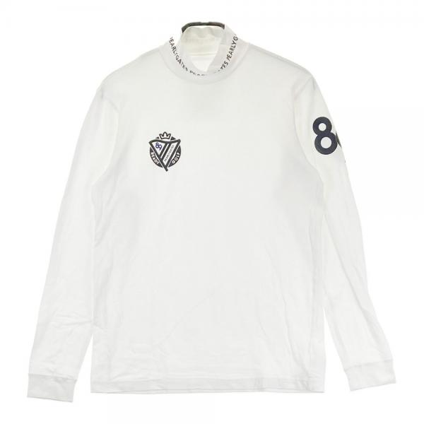 サイズ：6 PEARLY GATES パーリーゲイツ  ハイネック長袖Tシャツ  ホワイト系 [240101432613] ゴルフウェア メンズ ストスト PEARLY GATES パーリーゲイツ ハイネック長袖Tシャツ ホワイト系