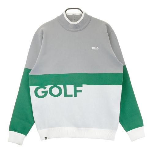 サイズ：LL FILA GOLF フィラゴルフ  Vネック ニットセーター ワッペン  レッド系 [240101436216] ゴルフウェア メンズ ストスト サイズ：LL FILA GOLF フィラゴルフ Vネック ニットセーター