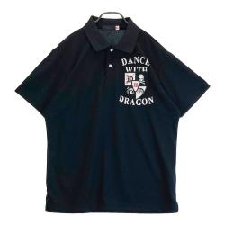 ☆ダンスウィズドラゴン☆黒色ポロシャツ☆新品☆DANCE WITH DRAGON