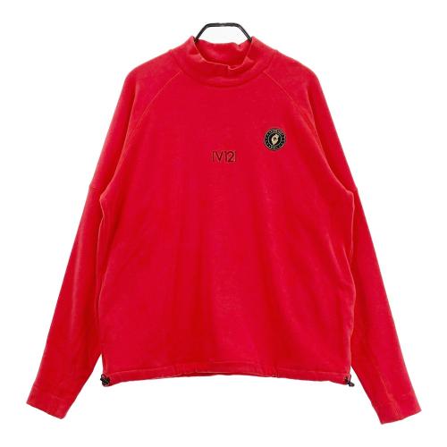 サイズ：L V12 ヴィトゥエルヴ  長袖ハイネックTシャツ ボーダー ブラック系 [240101425404] ゴルフウェア メンズ ストスト V12 ヴィトゥエルヴ 長袖ハイネックTシャツ ボーダー ブラック系