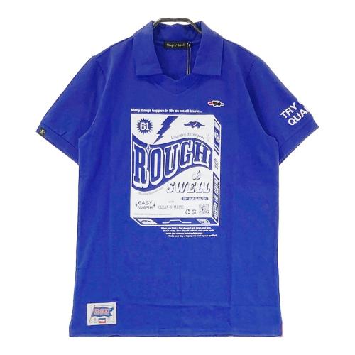 ROUGH&SWELL ラフアンドスウェル 半袖tシャツ ネイビー XL ROUGH&SWELL ラフアンドスウェル 半袖Tシャツ ロゴプリント
