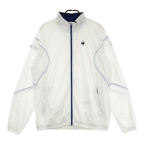 サイズ：LL LE COQ GOLF ルコックゴルフ  ジップジャケット ロゴ総柄 ホワイト系 [240101422330] ゴルフウェア メンズ ストスト LE COQ GOLF ルコックゴルフ ジップジャケット ロゴ総柄