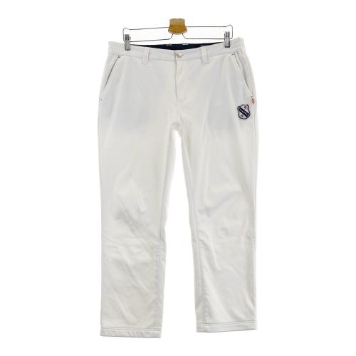 サイズ：M FILA GOLF フィラゴルフ  裏起毛 ロングパンツ チェック柄 ブラック系 [240101452399] ゴルフウェア メンズ ストスト FILA GOLF フィラゴルフ 裏起毛 ロングパンツ チェック柄