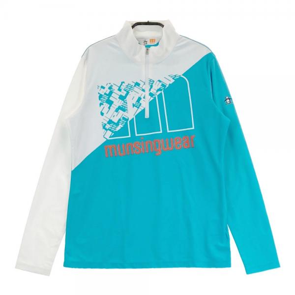 サイズ：L MUNSING WEAR マンシングウェア 2024年モデル 半袖ポロシャツ  ホワイト系 [240101421445] ゴルフウェア レディース ストスト マンシングウェア 半袖ポロシャツ イエローグリーン×白