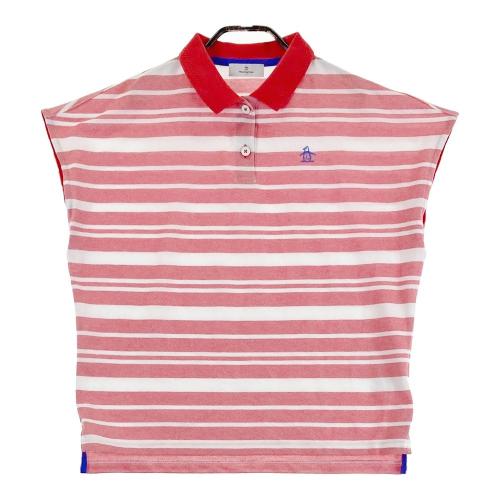 MUNSING WEAR マンシングウェア ハーフジップ 長袖Tシャツ ボーダー柄