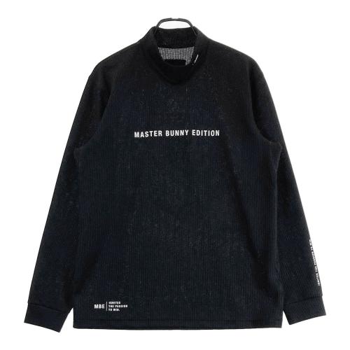 サイズ：5 MASTER BUNNY EDITION マスターバニーエディション 2022年モデル 裏起毛 ハイネック 長袖Tシャツ  ブラック系 [240101353005] ゴルフウェア メンズ ストスト MASTER BUNNY EDITION マスターバニーエディション 2022年モデル