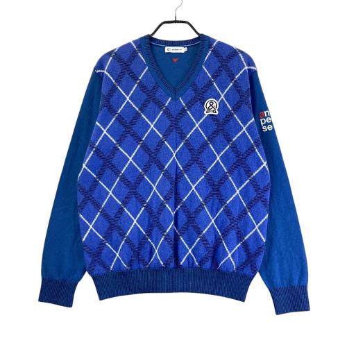 サイズ：M AND PER SE アンパスィ  ニット セーター  ネイビー系 [240101436966] ゴルフウェア メンズ ストスト AND PER SE アンパスィ ニット セーター ネイビー系 サイズ：M