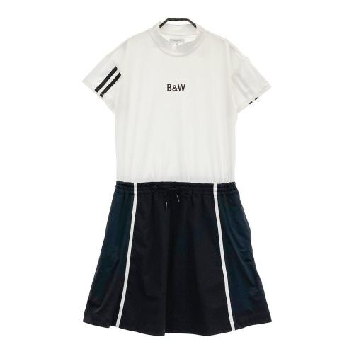 サイズ：2 BLACK&amp;WHITE ブラックアンドホワイト  半袖ワンピース  グレー系 [240101421832] ゴルフウェア レディース ストスト BLACK&WHITE ブラックアンドホワイト 半袖ワンピース グレー系