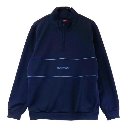 サイズ：M BEAMS GOLF ビームスゴルフ  スウェットトレーナー チェック柄 ネイビー系 [240101423545] ゴルフウェア メンズ ストスト サイズ：M BEAMS GOLF ビームスゴルフ スウェットトレーナー