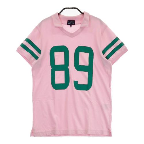サイズ：1 PEARLY GATES パーリーゲイツ 2024年モデル モックネック 長袖Tシャツ  ピンク系 [240101426639] ゴルフウェア レディース ストスト PEARLY GATES パーリーゲイツ 2024年モデル モックネック 長袖T