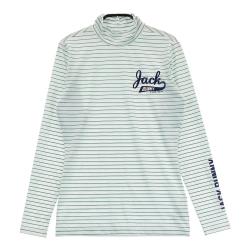 サイズ：2 JACK BUNNY ジャックバニー  ハイネック 長袖Tシャツ ボーダー柄 ブラック系 [240101434864] ゴルフウェア レディース ストスト JACK BUNNY(ジャックバニー) Tシャツ｜中古ゴルフウェア通販