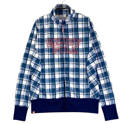 FILA GOLF フィラゴルフ 裏起毛 ジップジャケット チェック柄