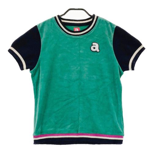サイズ：38 ARCHIVIO アルチビオ  半袖スウェット ニット切替 チェック レッド系 [240101481480] ゴルフウェア レディース ストスト ARCHIVIO アルチビオ 半袖スウェット ニット切替 チェック