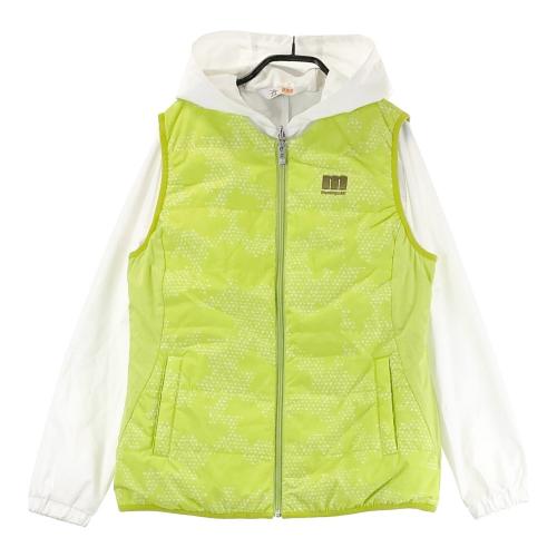 MUNSING WEAR マンシングウェア 3WAY 中綿ベスト 総柄 グリーン