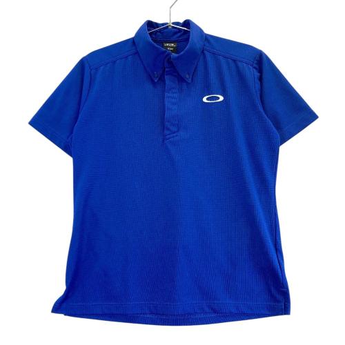サイズ：XL OAKLEY オークリー 433627JP 半袖ポロシャツ ボタンダウン 総柄 ネイビー系 [240101421949] ゴルフウェア メンズ ストスト サイズ：XL OAKLEY オークリー 433627JP 半袖ポロシャツ ボタン