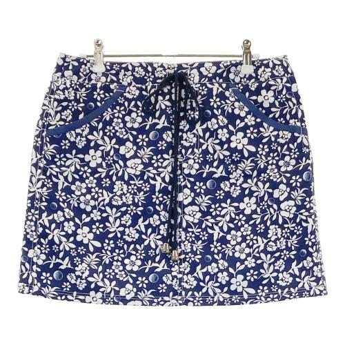 ADIDAS GOLF アディダスゴルフ スカート 花柄 総柄 ネイビー系 サイズ