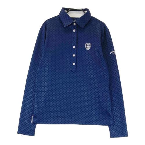 サイズ：S CALLAWAY キャロウェイ  長袖スウェット プリント  ネイビー系 [240101478142] ゴルフウェア レディース ストスト CALLAWAY キャロウェイ 長袖スウェット プリント ネイビー系