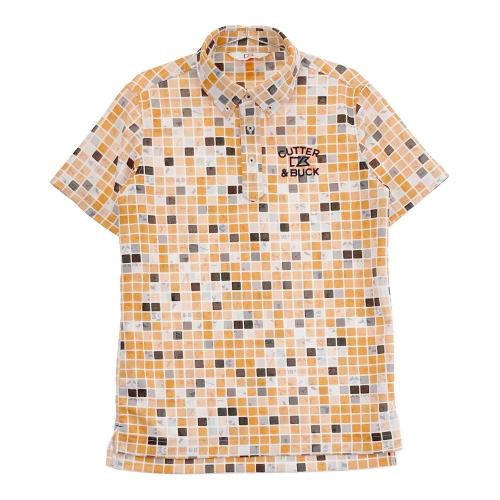 サイズ：L CUTTER&amp;BUCK カッターアンドバック  半袖ポロシャツ ドットエアー  オレンジ系 [240101483037] ゴルフウェア メンズ ストスト CUTTER&BUCK カッターアンドバック 半袖ポロシャツ ドットエアー