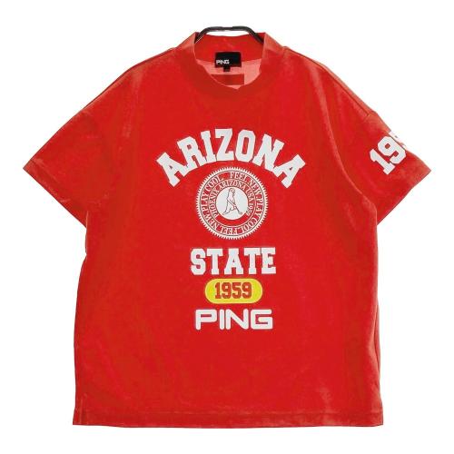 PING ピン 半袖Ｔシャツ L 新品未使用 PING ピン ハイネック 半袖Tシャツ ブルー系 M ゴルフウェア