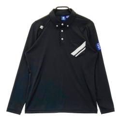 サイズ：L DESCENTE GOLF デサントゴルフ  長袖 ポロシャツ  ネイビー系 [240101417546] ゴルフウェア メンズ ストスト DESCENTE GOLF(デサントゴルフ) メンズ｜中古ゴルフウェア通販