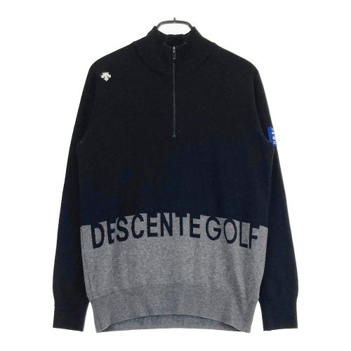DESCENTE GOLF デサントゴルフ Vネック ニットセーター ブラック