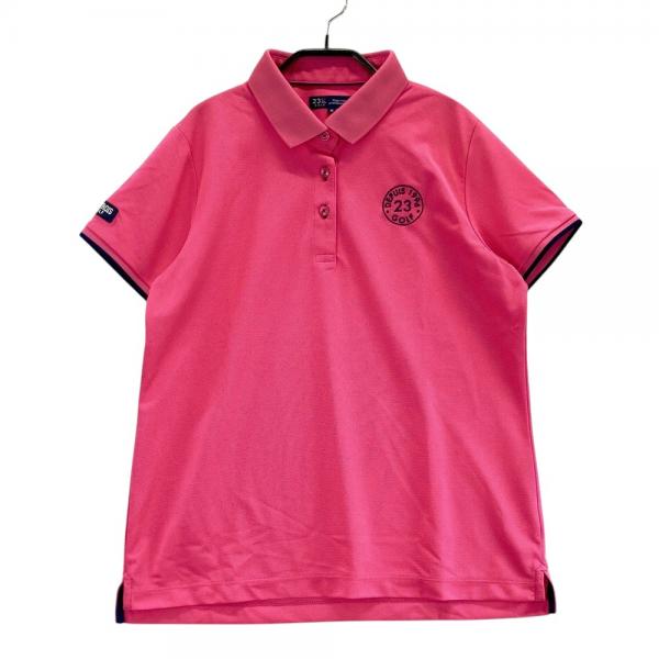 サイズ：L 23区GOLF ニジュウサンクゴルフ  半袖ポロシャツ  ピンク系 [240101442907] ゴルフウェア メンズ ストスト 23区GOLF ニジュウサンクゴルフ 半袖ポロシャツ ピンク系 1