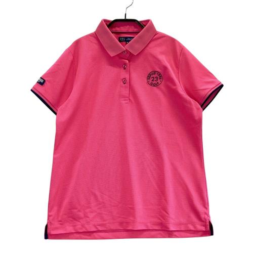サイズ：LL 23区GOLF ニジュウサンクゴルフ  ジップ 半袖ポロシャツ  レッド系 [240101428945] ゴルフウェア メンズ ストスト サイズ：LL 23区GOLF ニジュウサンクゴルフ ジップ 半袖