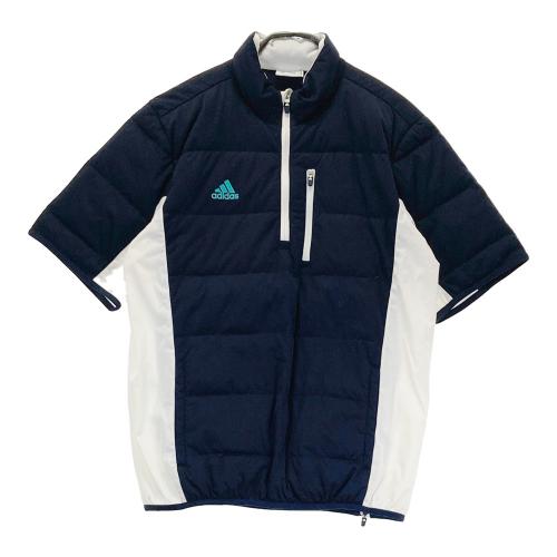 アディダスゴルフ ダブルジップ 切替 パーカー ブルー ネイビー OTサイズ アディダスゴルフ ダブルジップ 切替 パーカー ブルー ネイビー