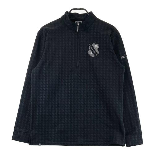 FILA GOLF フィラゴルフ 裏起毛 ジップジャケット 千鳥柄 ネイビー系