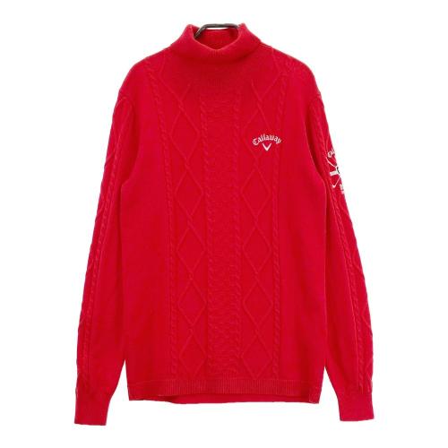 希少 美品 Callaway キャロウェイ フルジップニット セーター ボーダー CALLAWAY キャロウェイ ニット セーター ボーダー レッド系