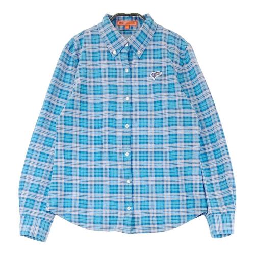 BEAMS - coco 中古 ビームスゴルフ BEAMSGOLF レディース 長袖シャツ M 青×カラフル ハイネック チェック BEAMS - coco 中古 ビームスゴルフ BEAMSGOLF レディース 長袖