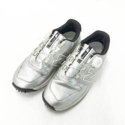 ニューバランス　ゴルフシューズ　レディース　サイズ8 シルバー　25センチ NEW BALANCE GOLF(ニューバランスゴルフ) シューズ｜中古ゴルフ