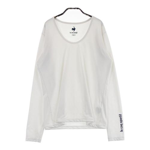 サイズ：1 1PIU1UGUALE3 GOLF  メッシュ ハイネック 長袖インナーTシャツ  ホワイト系 [240101477880] ゴルフウェア レディース ストスト 1PIU1UGUALE3 GOLF メッシュ ハイネック 長袖インナーTシャツ