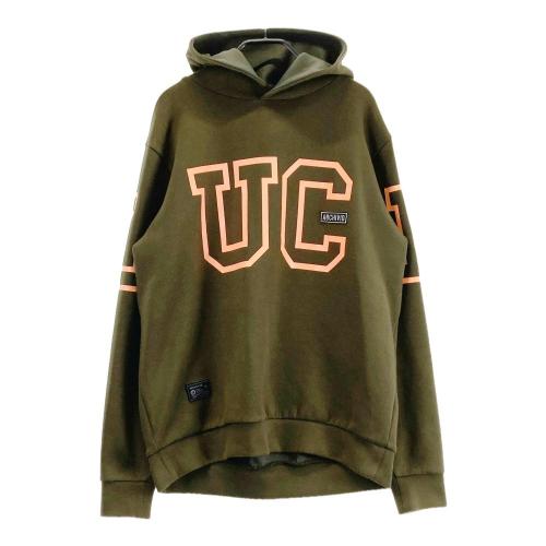 サイズ：M CUARTO UNITED クアルトユナイテッド  裏起毛 スウェットパーカー  カーキ系 [240101438552] ゴルフウェア メンズ ストスト CUARTO UNITED クアルトユナイテッド 裏起毛 スウェットパーカー
